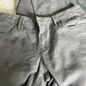 Gap Gray Floral Print Always Skinny Jeans